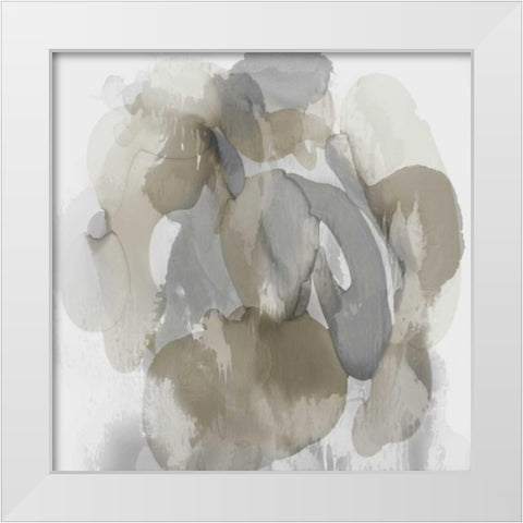 Neutral Flow I White Modern Wood Framed Art Print by Jett, Kristina
