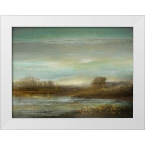 Mist on the Pond White Modern Wood Framed Art Print by Corbin, Kelly