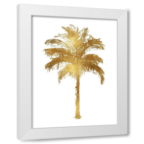 Palm Gold II White Modern Wood Framed Art Print by Blake, Madeline