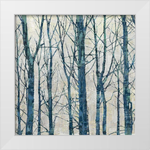Through The Trees - Blue II White Modern Wood Framed Art Print by Webster, Kyle