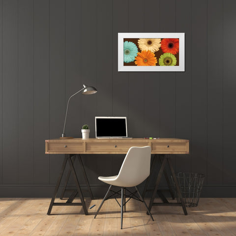 Daisys Friends White Modern Wood Framed Art Print by Blake, Lindsay