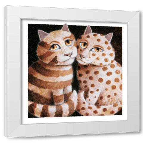 First Date (Copper) White Modern Wood Framed Art Print by Seeley, Laura