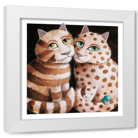 First Date (with Mouse) White Modern Wood Framed Art Print by Seeley, Laura