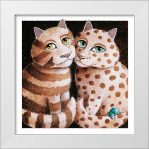 First Date (with Mouse) White Modern Wood Framed Art Print by Seeley, Laura