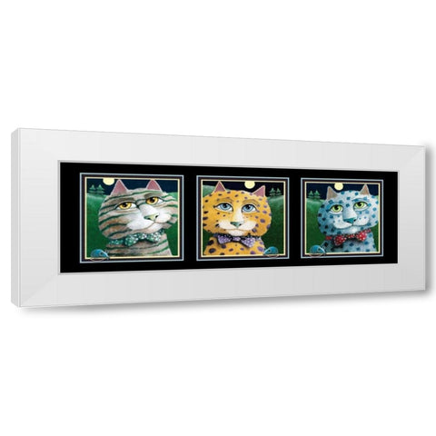 On Safari-Trio I White Modern Wood Framed Art Print by Seeley, Laura