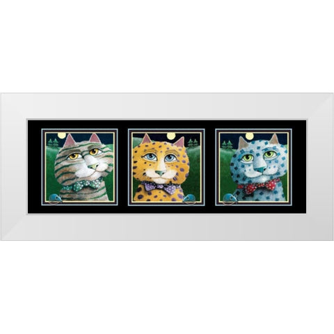 On Safari-Trio I White Modern Wood Framed Art Print by Seeley, Laura