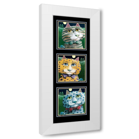On Safari-Trio II White Modern Wood Framed Art Print by Seeley, Laura