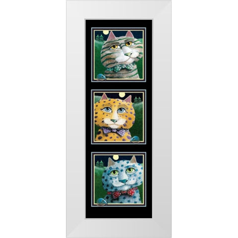 On Safari-Trio II White Modern Wood Framed Art Print by Seeley, Laura