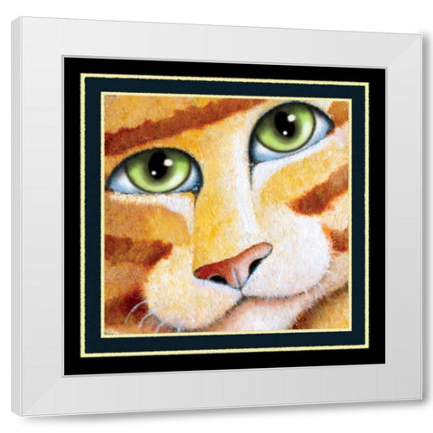 Party Night (Detail Yellow) White Modern Wood Framed Art Print by Seeley, Laura