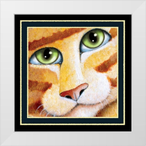 Party Night (Detail Yellow) White Modern Wood Framed Art Print by Seeley, Laura
