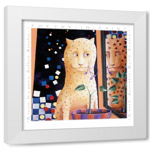 Reflect-Poetry in Paint White Modern Wood Framed Art Print by Seeley, Laura