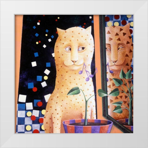 Reflect White Modern Wood Framed Art Print by Seeley, Laura