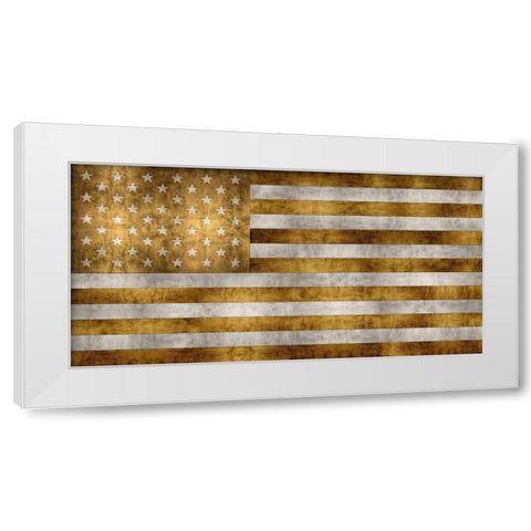 Glory In Gold White Modern Wood Framed Art Print by Wilson, Luke