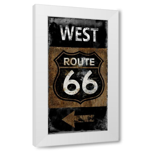 Route 66 West White Modern Wood Framed Art Print by Wilson, Luke