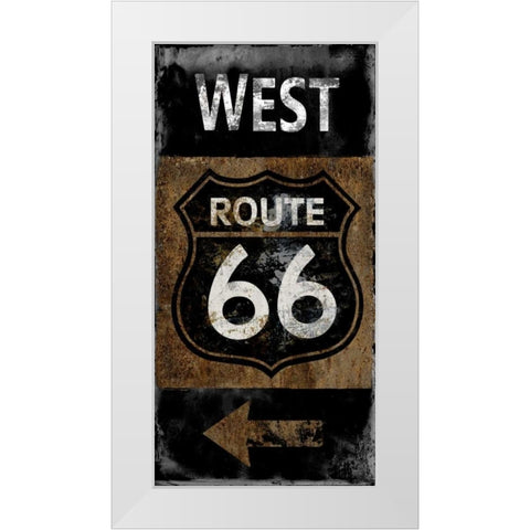 Route 66 West White Modern Wood Framed Art Print by Wilson, Luke