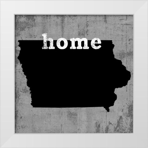 Iowa  White Modern Wood Framed Art Print by Wilson, Luke