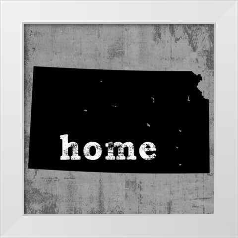 Kansas  White Modern Wood Framed Art Print by Wilson, Luke