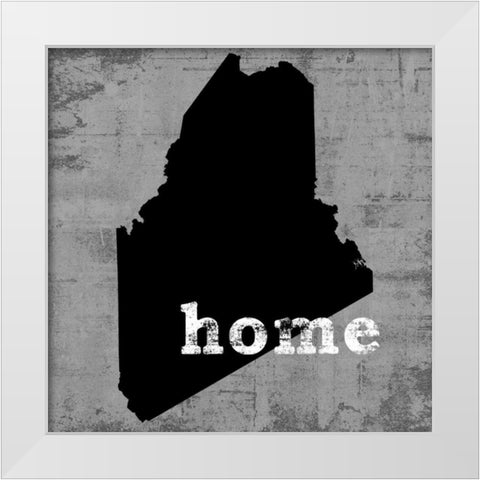 Maine  White Modern Wood Framed Art Print by Wilson, Luke