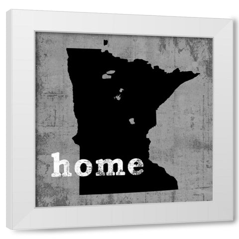 Minnesota White Modern Wood Framed Art Print by Wilson, Luke