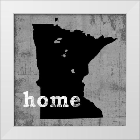 Minnesota White Modern Wood Framed Art Print by Wilson, Luke