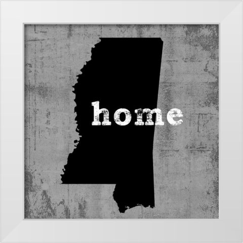 Mississippi  White Modern Wood Framed Art Print by Wilson, Luke