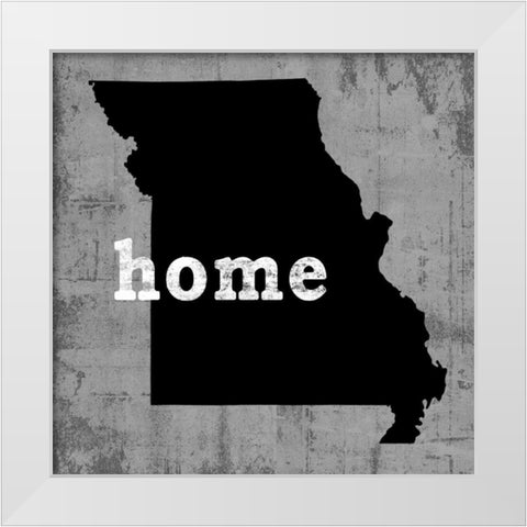 Missouri  White Modern Wood Framed Art Print by Wilson, Luke