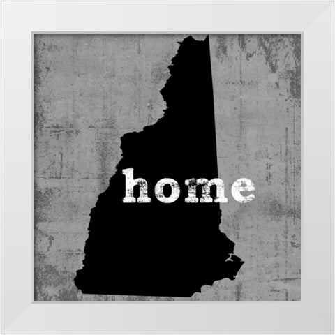New Hampshire White Modern Wood Framed Art Print by Wilson, Luke