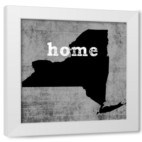 New York White Modern Wood Framed Art Print by Wilson, Luke