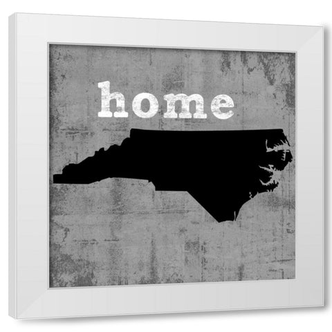North Carolina White Modern Wood Framed Art Print by Wilson, Luke