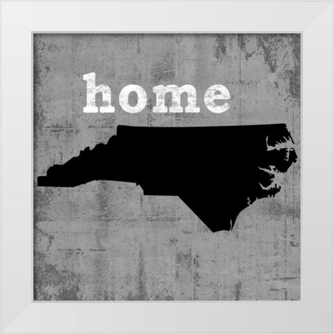 North Carolina White Modern Wood Framed Art Print by Wilson, Luke