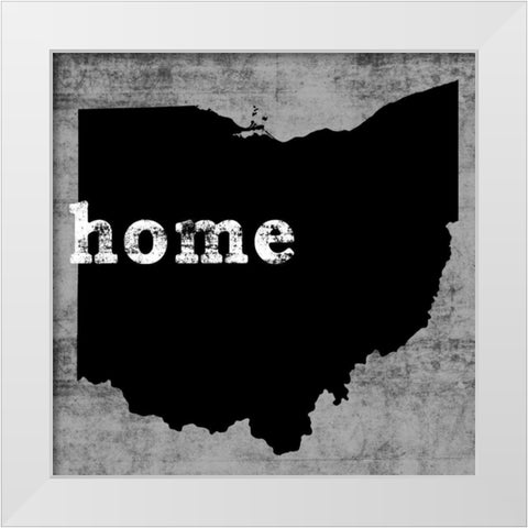 Ohio  White Modern Wood Framed Art Print by Wilson, Luke