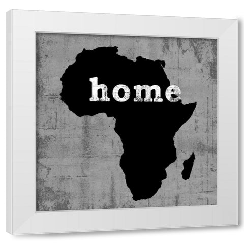Africa White Modern Wood Framed Art Print by Wilson, Luke