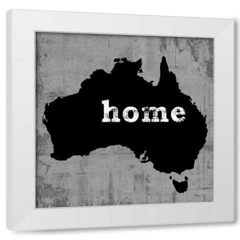 Australia White Modern Wood Framed Art Print by Wilson, Luke