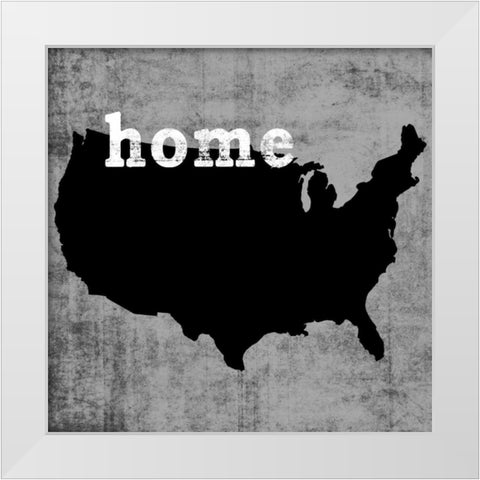 USA White Modern Wood Framed Art Print by Wilson, Luke