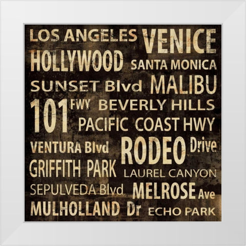 LA White Modern Wood Framed Art Print by Wilson, Luke