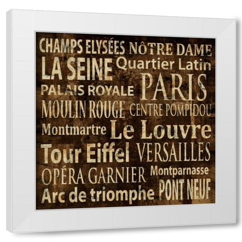 Paris White Modern Wood Framed Art Print by Wilson, Luke