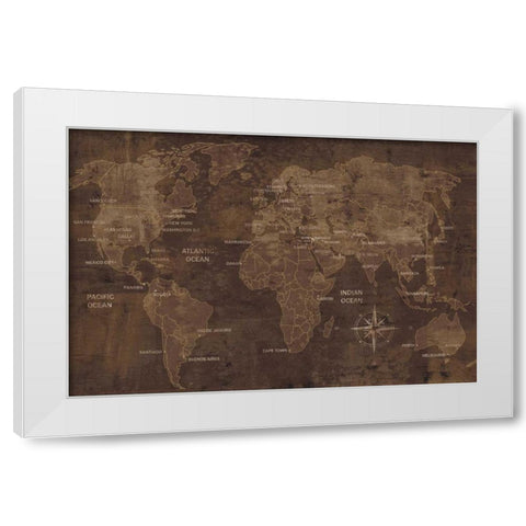 The World White Modern Wood Framed Art Print by Wilson, Luke