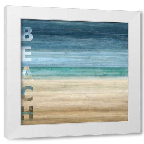 Beach White Modern Wood Framed Art Print by Wilson, Luke