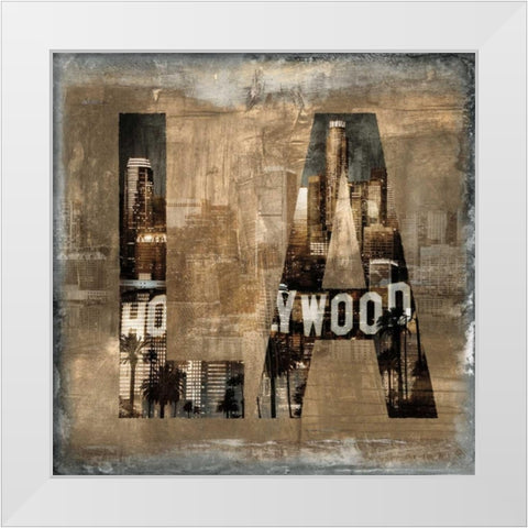 LA Revealed White Modern Wood Framed Art Print by Wilson, Luke