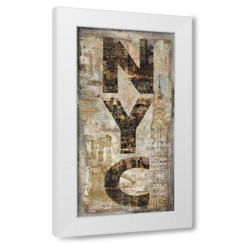 NYC Vertical White Modern Wood Framed Art Print by Wilson, Luke