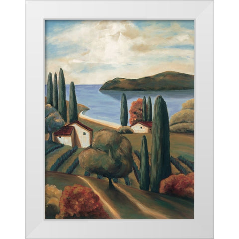 Bayside II White Modern Wood Framed Art Print by Cooper, Michael