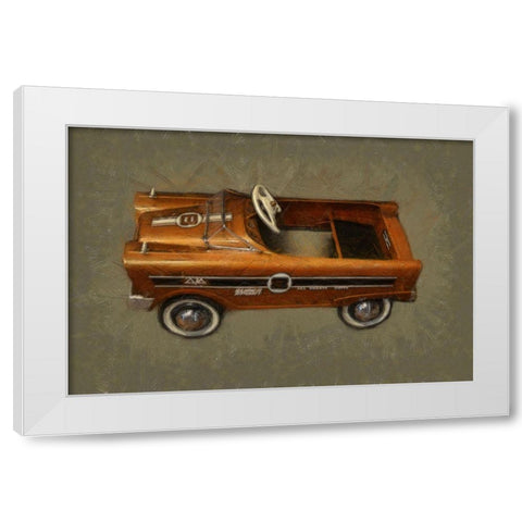 Super Sport Pedal Car White Modern Wood Framed Art Print by Calkins, Michelle