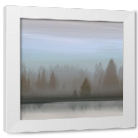 At Dawn Blue Sky I White Modern Wood Framed Art Print by Clark, Madeline