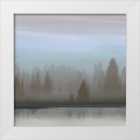 At Dawn Blue Sky I White Modern Wood Framed Art Print by Clark, Madeline