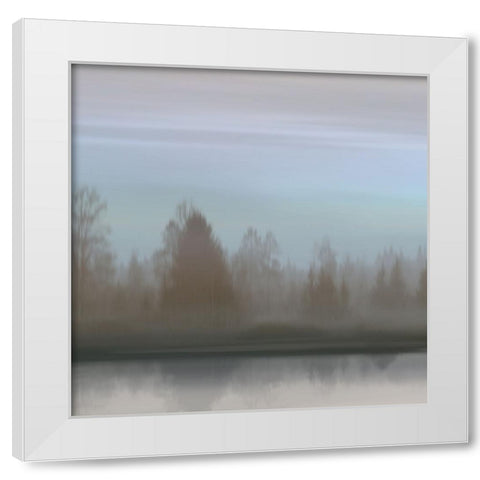 At Dawn Blue Sky II White Modern Wood Framed Art Print by Clark, Madeline