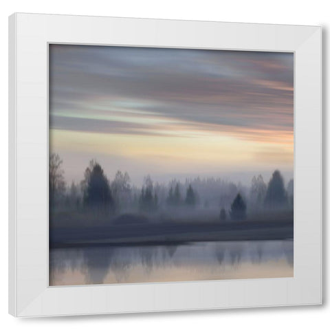 First Light I White Modern Wood Framed Art Print by Clark, Madeline