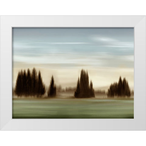 New Day Blue Sky White Modern Wood Framed Art Print by Clark, Madeline