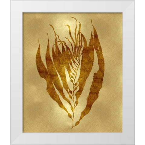 Sea Life - Gold I White Modern Wood Framed Art Print by Miller, Melonie