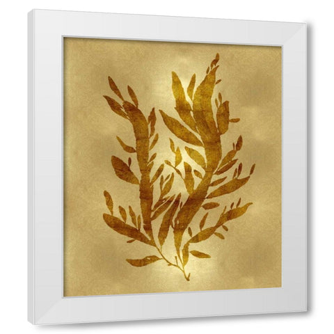 Sea Life - Gold IV White Modern Wood Framed Art Print by Miller, Melonie