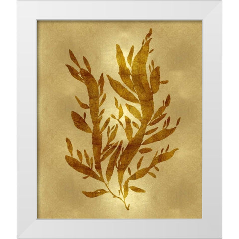 Sea Life - Gold IV White Modern Wood Framed Art Print by Miller, Melonie